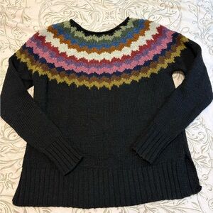 American Eagle Multicolor Patterned Cozy  Women's Sweater (Size XS)